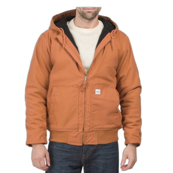 Eddie Bauer NWT Sz M Adobe Men's Hooded Bomber With Berber Lining Jacket - Picture 1 of 12